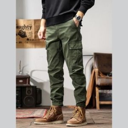 Heavy Duty Fabric Multi Pocket Cargo Pants for Industrial, Outdoor, and Workwear Applications